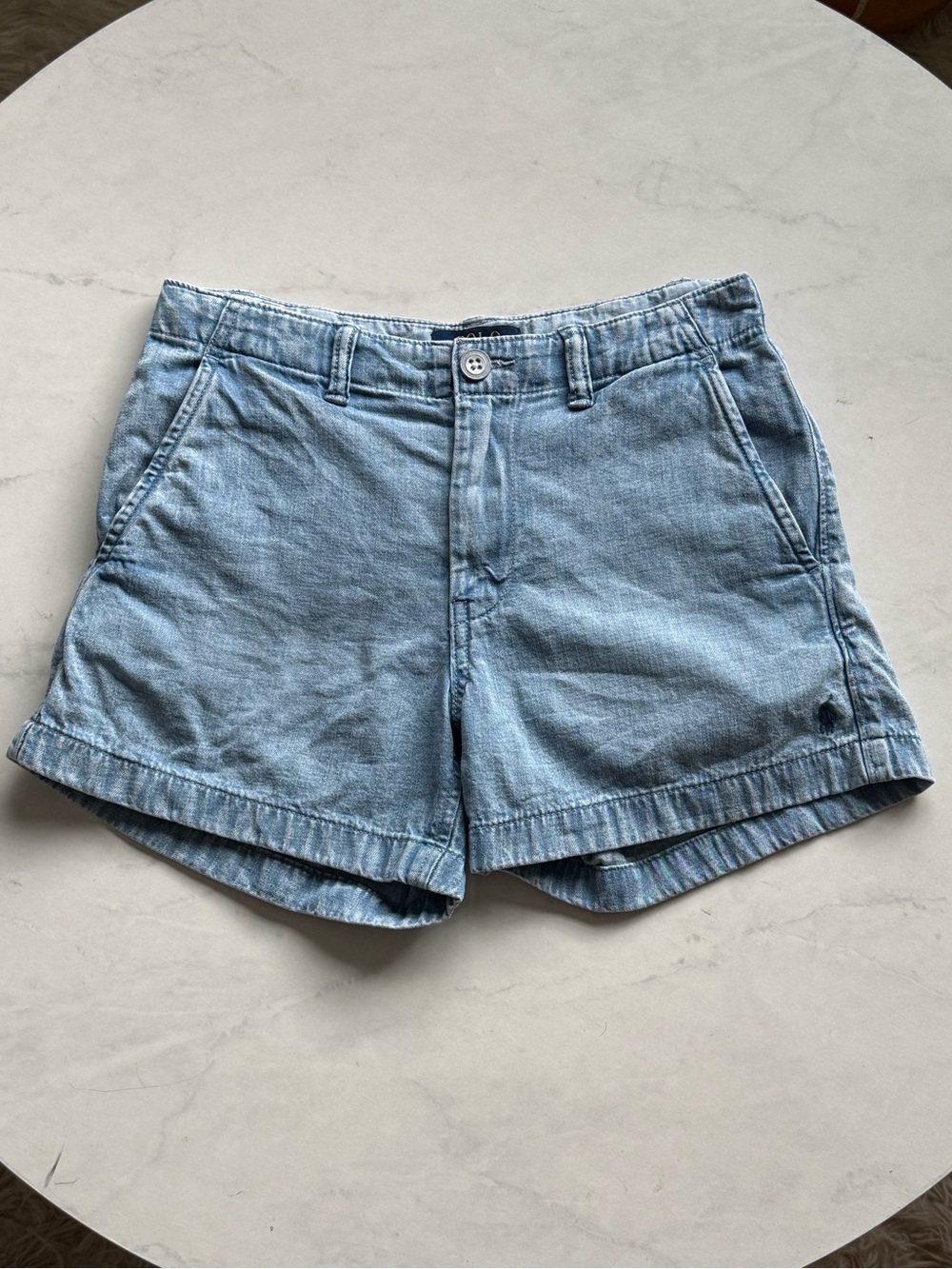 Polo Ralph Lauren Chambray Shorts Kids Size 12 Light Blue